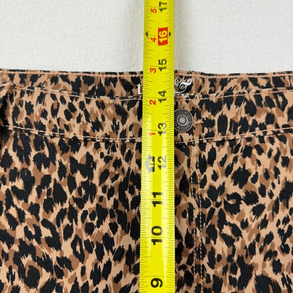 Terra & Sky Women's Core Straight Stretch Brown Leopard Denim Jeans Plus 22W NWT - Picture 8 of 10